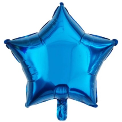 Jumbo Metallic Blue Star Shape Mylar Balloon